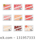 包裝肉插圖集 131957333