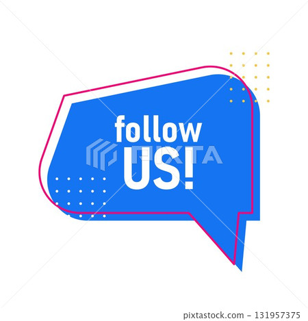 Modern bright Follow Us icon Modern bright Follow Us icon 131957375