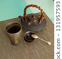 japanese tea set with teapot 131957593