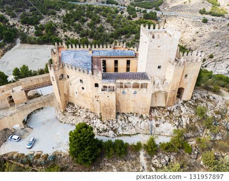 Aerial view of Castillo de Velez-Blanco in Andalusia 131957897