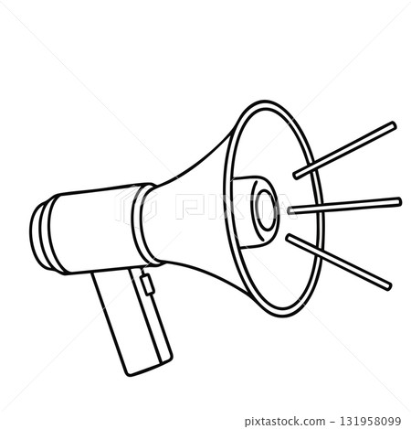 Outline Megaphone Icon for Marketing and Announcement 131958099