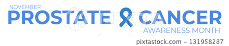 November Prostate cancer awareness month wide banner with blue ribbon icon. Blue November is prostate cancer awareness month. Movember mens health month wide banner November Prostate cancer awareness month wide banner with blue ribbon icon. Blue November is prostate cancer awareness month. Movember mens health month wide banner 131958287