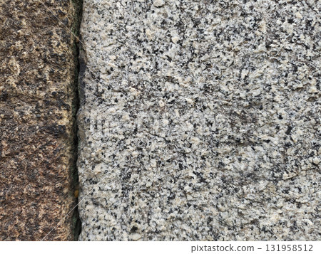 Natural granite stone texture background. Gray and brown abstract surface pattern with rough detail. solid rock material for construction and geology perfect backdrop 131958512
