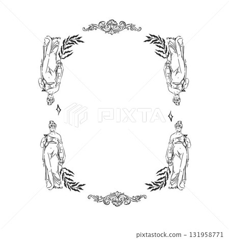 vintage antique vase ornaments frame swirls and scrolls decorations retro design vector frames and invitations, greeting cards, certificates borders,hand drawn ancient line frame. vintage antique vase ornaments frame swirls and scrolls decorations retro design vector frames and invitations, greeting cards, certificates borders,hand drawn ancient line frame. 131958771