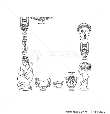vintage antique vase ornaments frame swirls and scrolls decorations retro design vector frames and invitations, greeting cards, certificates borders,hand drawn ancient line frame vintage antique vase ornaments frame swirls and scrolls decorations retro design vector frames and invitations, greeting cards, certificates borders,hand drawn ancient line frame 131958778