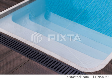 Shot of the private pool in the house. Shot of the private pool in the house. 131958938