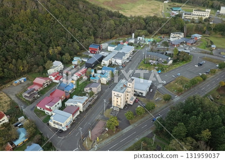 北海道豐臣溫泉度假小鎮的鳥瞰圖 北海道豐臣溫泉度假小鎮的鳥瞰圖 131959037