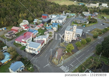 北海道豐臣溫泉度假小鎮的鳥瞰圖 北海道豐臣溫泉度假小鎮的鳥瞰圖 131959039