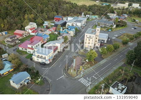 北海道豐臣溫泉度假小鎮的鳥瞰圖 131959040