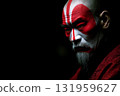 Mystical Performance of Kabuki With Striking Makeup and Traditional Attire Generative AI 131959627