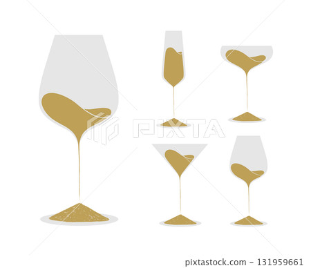 Set of drinking glasses light and beige Set of drinking glasses light and beige 131959661