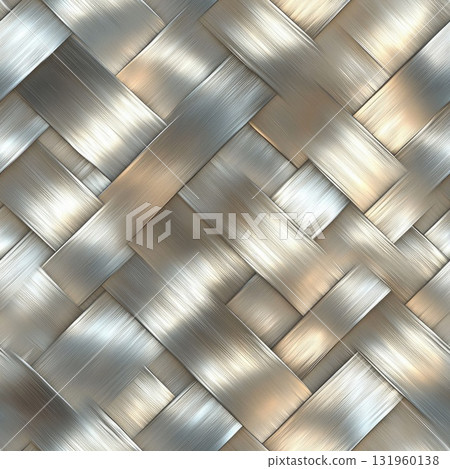 seamless brushed metal texture, silver tones 131960138
