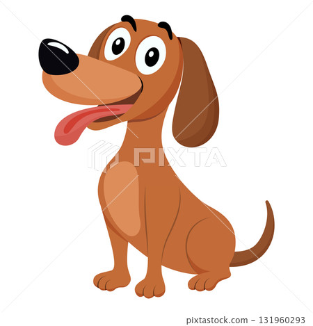 cute cartoon dachshund cute cartoon dachshund 131960293
