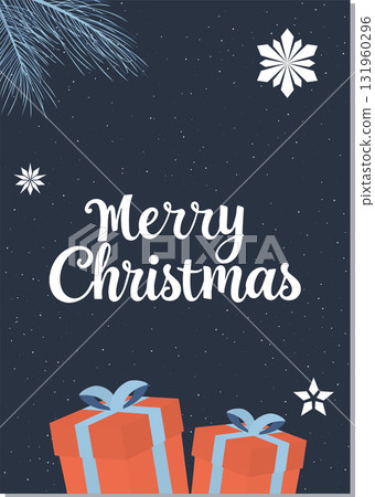 Christmas card with lettering 131960296