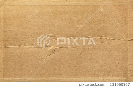 Old textured brown paper with crease abstract background Old textured brown paper with crease abstract background 131960567