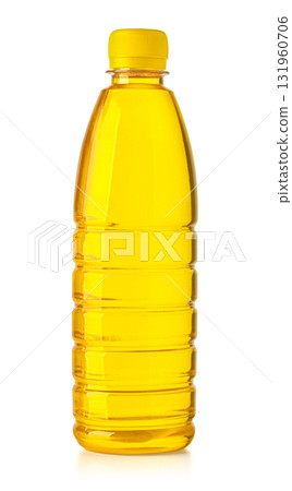 Cooking oil in plastic bottle with yellow cap 131960706