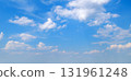 Blue Sky Background with Scattered Cumulus Clouds 131961248