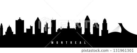 Vector silhouette illustration of Montreal City urban skyline. 131961301