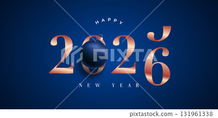 Bold text showcases "2026" with elegant rose gold accents on dee 131961338