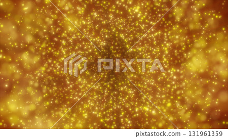 A golden glow of particles swirling against a warm background, creating a magical, radiant effect A golden glow of particles swirling against a warm background, creating a magical, radiant effect 131961359