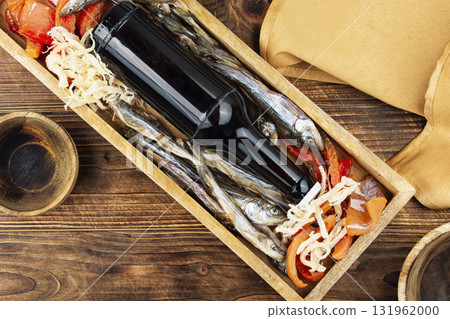 Beer and dried fish. Beer and dried fish. 131962000