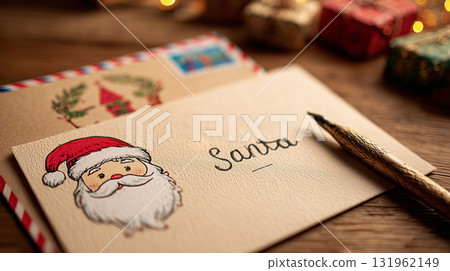 Letter to Santa Claus in Christmas time 131962149