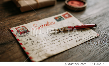 Letter to Santa Claus in Christmas time 131962150
