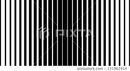 Gradient Transition Lattice. Striped halftone gradation texture. Fading vertical line background pattern. Black parallel lines backdrop for design. Vector Geometric and optical illusion effect. Not AI 131962914