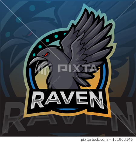 Raven crow esport mascot logo design Raven crow esport mascot logo design 131963146