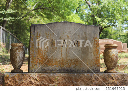 Ham on Headstone Death of Ham Concept Ham on Headstone Death of Ham Concept 131963913