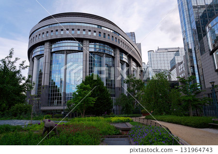 The European Parliament dominated by Paul-Henri Spaak building in Brussels, Belgium The European Parliament dominated by Paul-Henri Spaak building in Brussels, Belgium 131964743