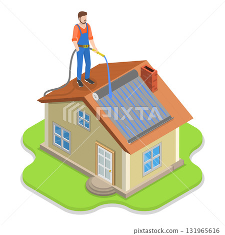 3D Isometric Flat Vector Illustration of Renewable Energy, Grean Sustainable Sources. Item 1 3D Isometric Flat Vector Illustration of Renewable Energy, Grean Sustainable Sources. Item 1 131965616
