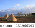Camping in the green space along Lake Biwa, Shiga Prefecture 131966393