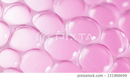 Close-up of pink soap bubbles reflecting light in a soft focus environment Close-up of pink soap bubbles reflecting light in a soft focus environment 131966699