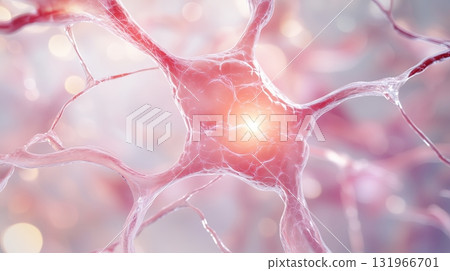 Detailed view of a neuron network showcasing neural connections Detailed view of a neuron network showcasing neural connections 131966701