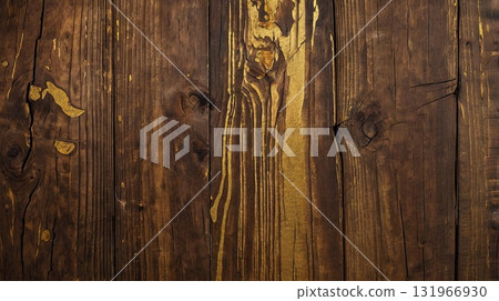 Detailed wood planks in warm tones with golden accents. Concept for designer textures or creating a rustic corporate identity, a minimalist, eco-friendly autumn banner Detailed wood planks in warm tones with golden accents. Concept for designer textures or creating a rustic corporate identity, a minimalist, eco-friendly autumn banner 131966930
