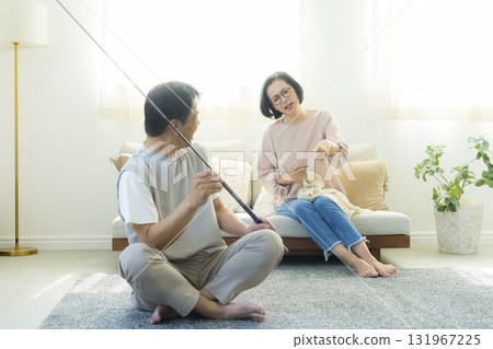 A couple enjoying hobbies A couple enjoying hobbies 131967225