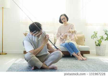 A couple enjoying hobbies 131967226