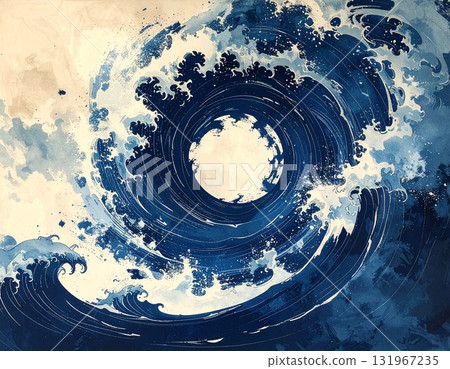 Typhoon tornado illustration 131967235