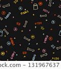 Halloween Trick Treat Seamless Pattern 131967637