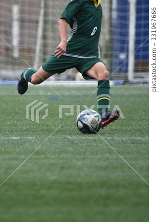 Soccer player who kicks the ball Soccer player who kicks the ball 131967666