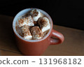 Marshmallow coffee and dark copy space 131968182