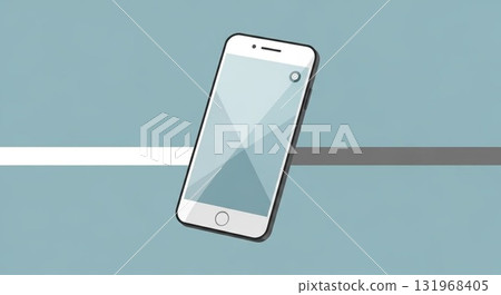 Smartphone placed at an angle 131968405