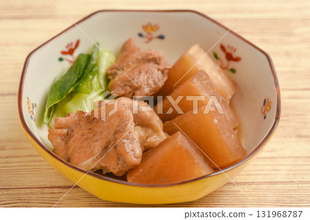 Simmered chicken and radish Simmered chicken and radish 131968787