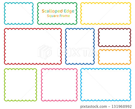 Fluffy Line Square Frame Set/Colorful Line 131968992