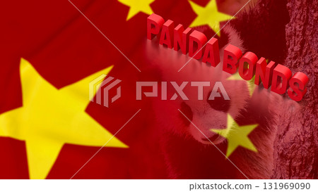 The Panda Bonds for Chinese Business concept 3d Rendering. 131969090