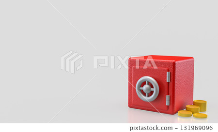The Safe deposit box for Earn or Business concept 3d Rendering. 131969096