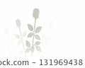 Pale rose silhouette background - elegant and refined floral design material 131969438
