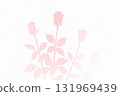 Pale rose silhouette background - elegant and refined floral design material 131969439