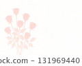 Pale rose silhouette background - elegant and refined floral design material 131969440